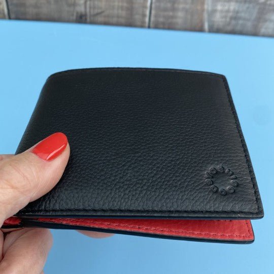 Red Interior Leather Wallet - Vroom Classics