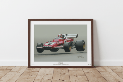 Regazzoni launches his Ferrari 312B2 at the Green Hell - Limited Edition Giclee Print - Vroom Classics