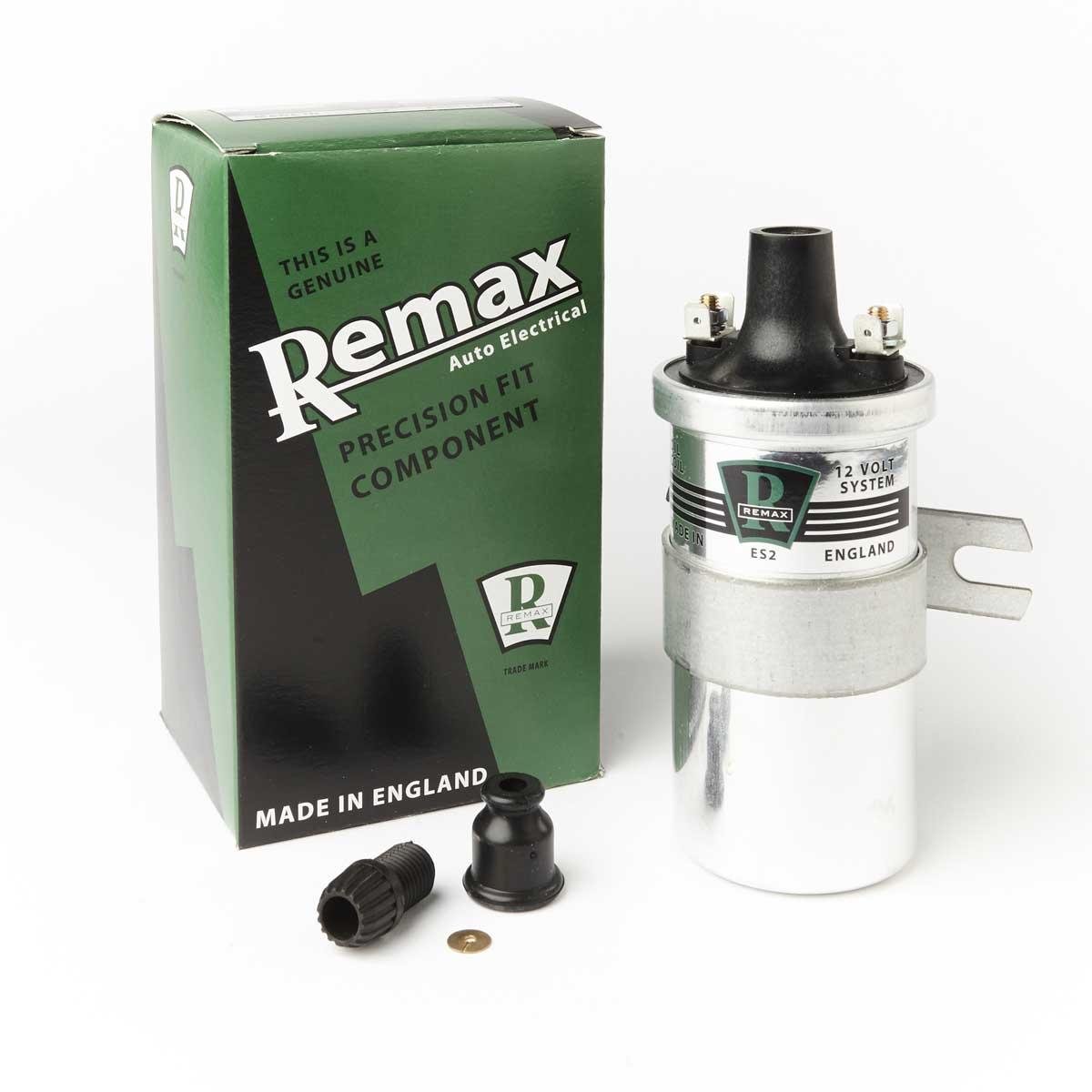 Remax ES2 Ignition 12V Coil Aco MADE IN ENGLAND - Eqv Lucas DLB100 LA12 HA12 - Vroom Classics