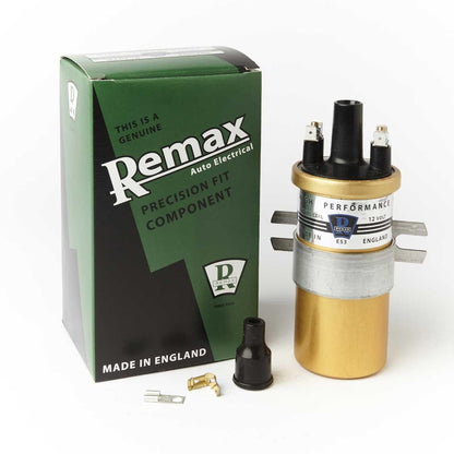 Remax ES3 Ignition 12V Sports Coil PushIn MADE IN ENGLAND - Eqv Lucas DLB105 - Vroom Classics