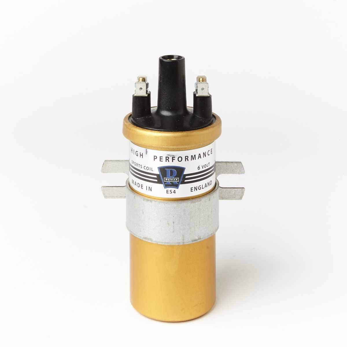 Remax ES4 Ignition 6V Sports Coil PushIn MADE IN ENGLAND Eqv Lucas DLB112 LA6 HA6 SPORTS - Vroom Classics
