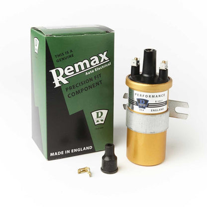 Remax ES4 Ignition 6V Sports Coil PushIn MADE IN ENGLAND Eqv Lucas DLB112 LA6 HA6 SPORTS - Vroom Classics