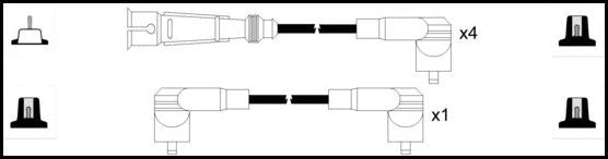 Remax HT Ignition Leads Cable Set Copper Core Cable 5 Leads AUDI 80 - Vroom Classics