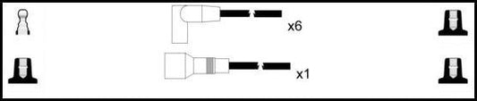 Remax HT Ignition Leads Cable Set Copper Core Cable 7 Leads AUSTIN - HEALEY 3000 - Vroom Classics