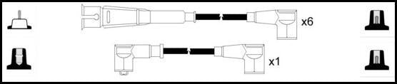 Remax HT Ignition Leads Cable Set Copper Core Cable 7 Leads MERCEDES - BENZ - Vroom Classics