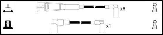 Remax HT Ignition Leads Cable Set Copper Core Cable 7 Leads MERCEDES - BENZ SL - Vroom Classics