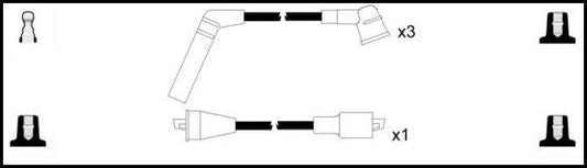 Remax HT Ignition Leads Cable Set Resistive Cable 4 Leads DAIHATSU CHARADE - Vroom Classics