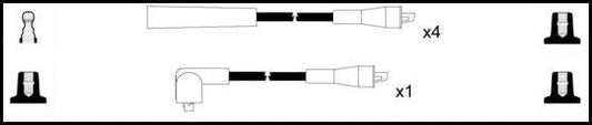 Remax HT Ignition Leads Cable Set Resistive Cable 5 Leads FORD CAPRI - Vroom Classics