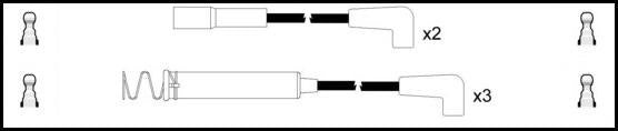Remax HT Ignition Leads Cable Set Resistive Cable 5 Leads OPEL KADETT - Vroom Classics