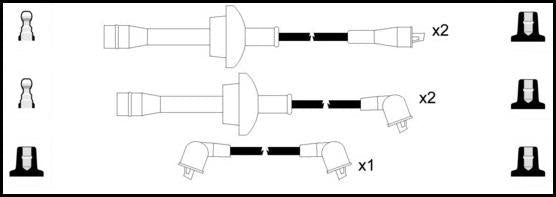 Remax HT Ignition Leads Cable Set Resistive Cable 5 Leads TOYOTA CARINA - Vroom Classics