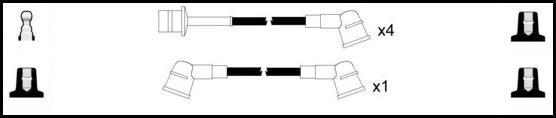 Remax HT Ignition Leads Cable Set Resistive Cable 5 Leads TOYOTA LITEACE - Vroom Classics