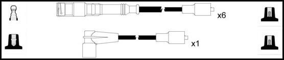 Remax HT Ignition Leads Cable Set Resistive Cable 7 Leads MERCEDES - BENZ COUPE - Vroom Classics
