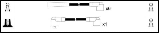 Remax HT Ignition Leads Cable Set Resistive Cable 7 Leads MERCEDES - BENZ G - CLASS - Vroom Classics