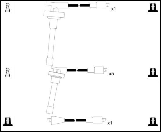Remax HT Ignition Leads Cable Set Resistive Cable 7 Leads PORSCHE 911 - Vroom Classics