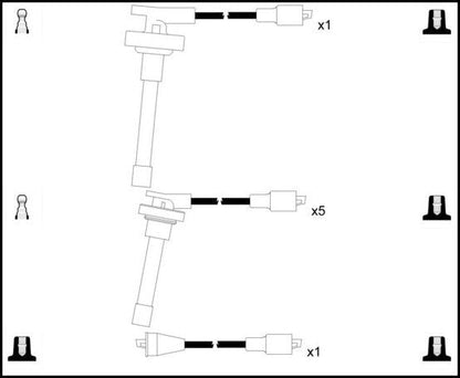Remax HT Ignition Leads Cable Set Resistive Cable 7 Leads PORSCHE 911 - Vroom Classics