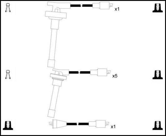 Remax HT Ignition Leads Cable Set Resistive Cable 7 Leads PORSCHE 911 - Vroom Classics
