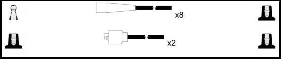Remax HT Ignition Leads Cable Set Wire Wound Cable 10 Leads FERRARI 208/308 - Vroom Classics