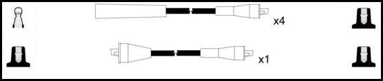 Remax HT Ignition Leads Cable Set Wire Wound Cable 5 Leads PEUGEOT 204 - Vroom Classics