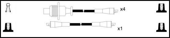 Remax HT Ignition Leads Cable Set Wire Wound Cable 5 Leads PEUGEOT 304 - Vroom Classics