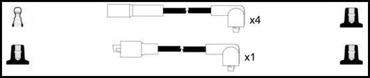 Remax HT Ignition Leads Cable Set Wire Wound Cable 5 Leads RENAULT 17 - Vroom Classics