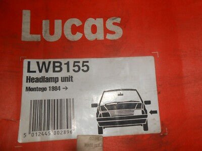 ROVER MG MONTEGO (1984 - 1993) PASSENGER SIDE N/S HEADLIGHT UNIT - LUCAS OEM - Vroom Classics