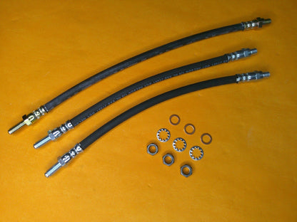 ROVER P5B 3.5 V8 (1967 - 1973) NEW FRONT BRAKE HOSES PAIR + REAR HOSE - Vroom Classics