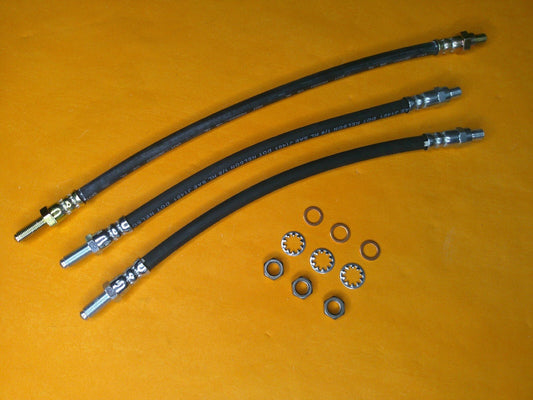 ROVER P5B 3.5 V8 (1967 - 1973) NEW FRONT BRAKE HOSES PAIR + REAR HOSE - Vroom Classics
