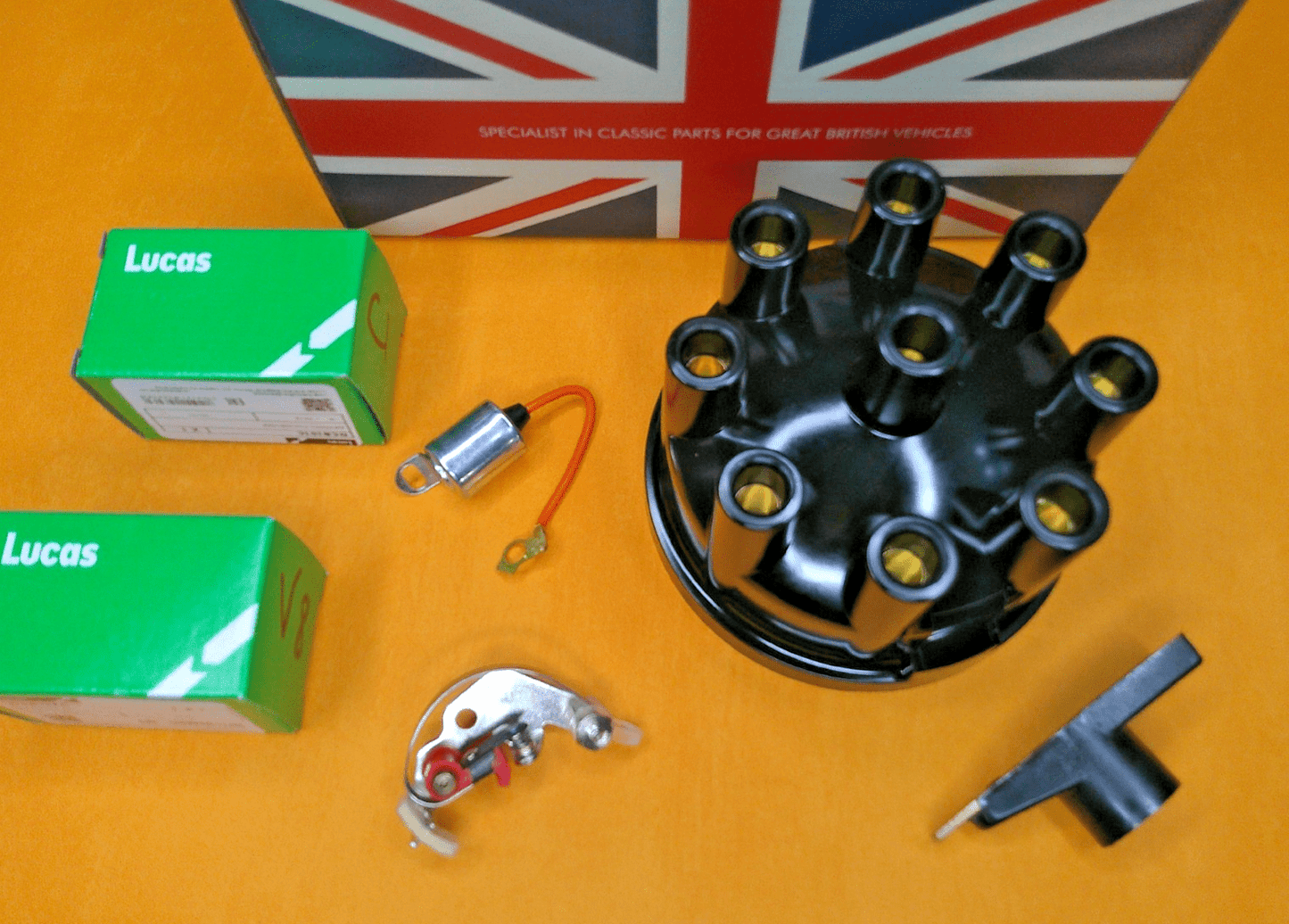 ROVER P6 3500 V8 (1972 - 76) DISTRIBUTOR CAP POINTS ROTOR ARM CONDENSER - Vroom Classics