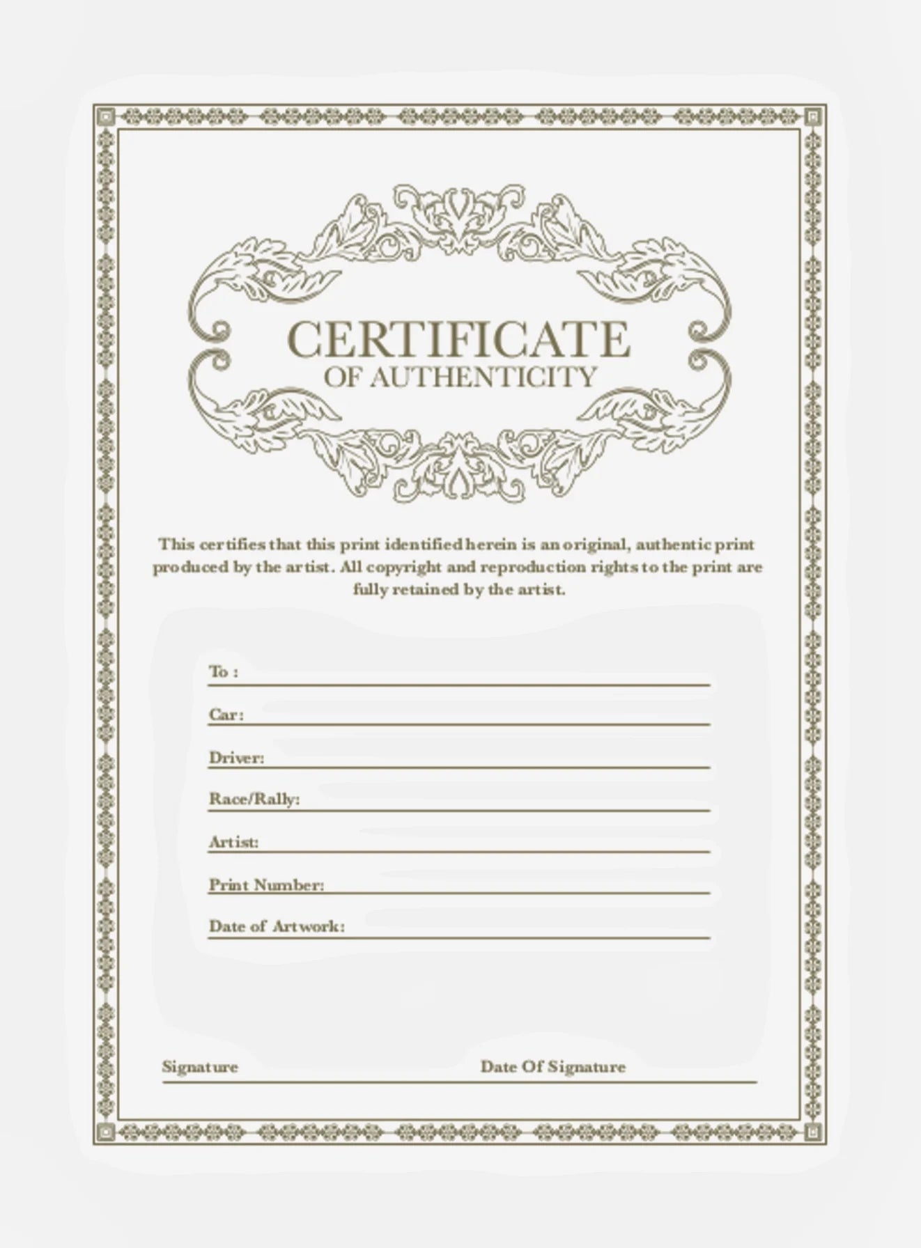 Sir Lewis Hamilton Driving Ayrton Senna's McLaren MP4/5B - Limited Edition Giclee Print - Vroom Classics