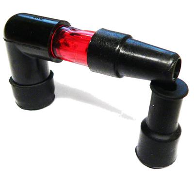 Spark Plug Cap - Neon Red HT Tester - Fits Threaded Terminal On Plug - Red - Vroom Classics