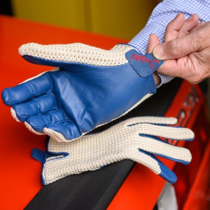 Suixtil Grand Prix Blue Driving Gloves - Vroom Classics