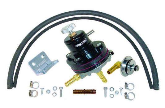 Sytec 1:1 Motorsport Adjustable Fuel Pressure Regulator Kit (Black) (VK - MSV - SAX1 - BK) - Vroom Classics