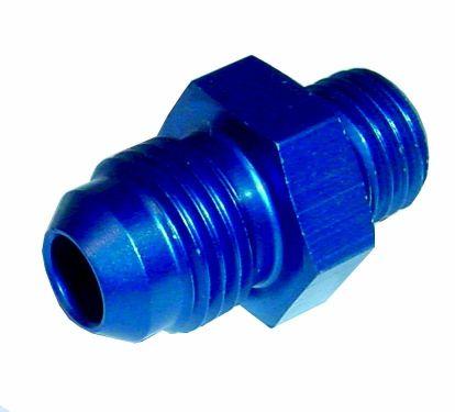 Sytec Alloy Straight Fuel Union Male/Male (Blue) 12x1.5 - Jic6 (BFU209) - Vroom Classics
