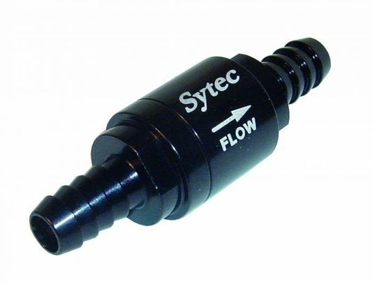 Sytec One Way Valve with 8mm push on tails (Black) (OWVS008-BK) - Vroom Classics