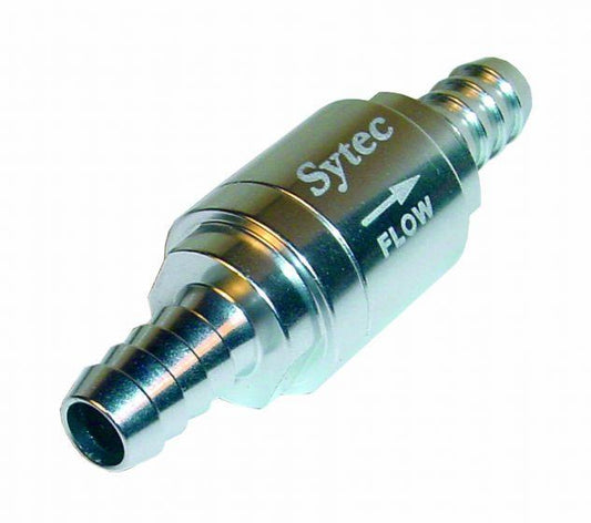 Sytec One Way Valve with 8mm push on tails (Silver) (OWVS008 - S) - Vroom Classics