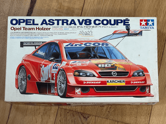 Tamiya Opel Astra V8 Coupe - 1/24 scale plastic model kit - Vroom Classics