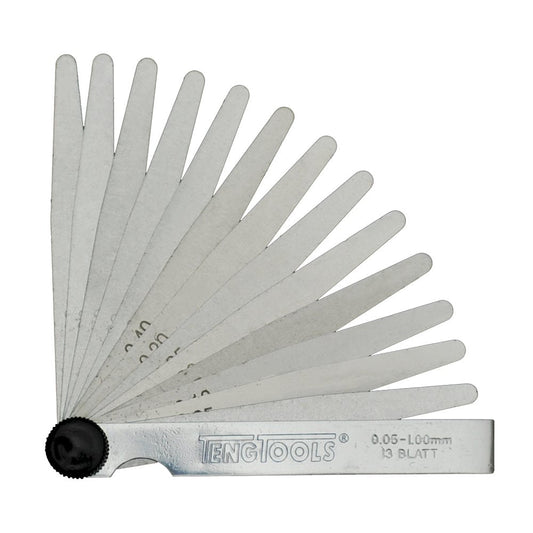Teng Tools FG13100 Feeler Gauge 0.05 - 1 100mm 13 Pieces - Vroom Classics