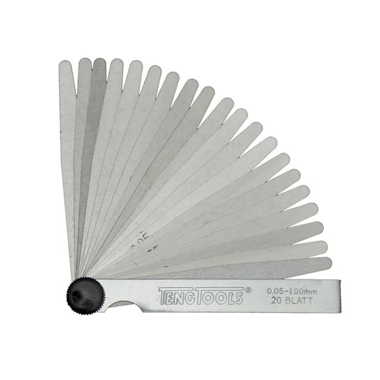 Teng Tools FG20100 Feeler Gauge 0.05 - 1 100mm 20 Pieces - Vroom Classics