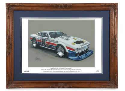 The Aston Martin DBS V8 RHAM/1 "The Muncher" - Limited Edition Giclee Print - Vroom Classics