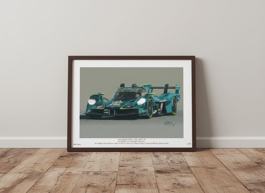 The Aston Martin Racing Valkyrie LMH at the 2025 Le Mans 24hrs - Limited Edition Giclee Print - Vroom Classics