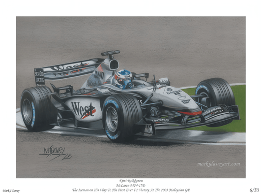 The Iceman's First Win - Limited Edition Giclee Print - Vroom Classics