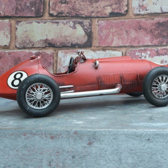 Tinplate Red No8 Racing Car - Vroom Classics
