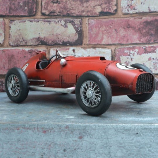 Tinplate Red No8 Racing Car - Vroom Classics