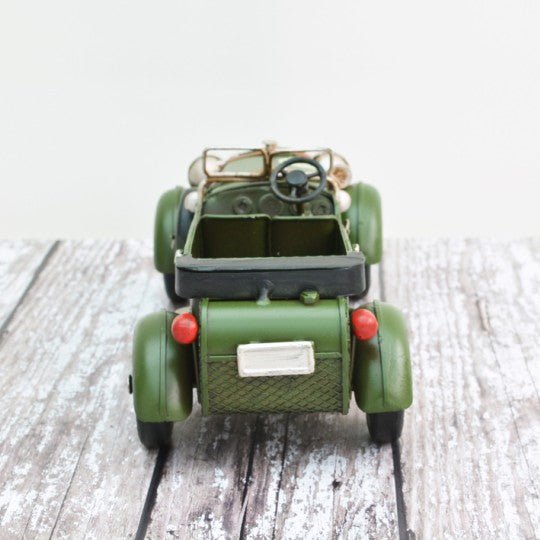 Tinplate Small Vintage Green Racing Car - Vroom Classics