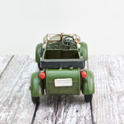 Tinplate Small Vintage Green Racing Car - Vroom Classics