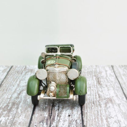 Tinplate Small Vintage Green Racing Car - Vroom Classics
