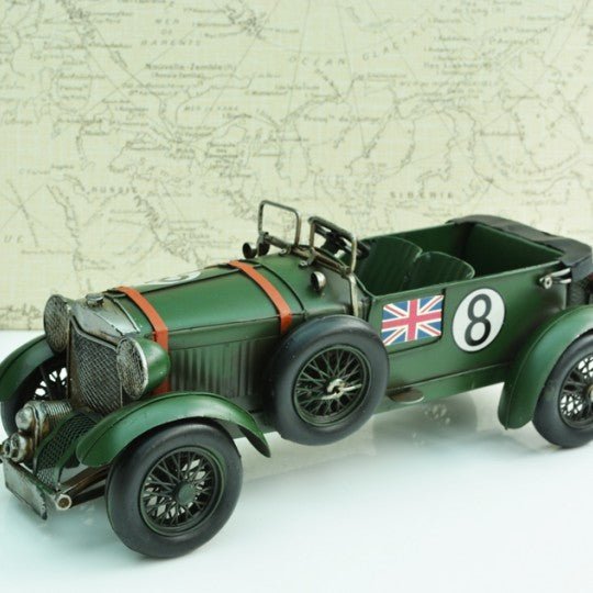 Tinplate Vintage Green Racing Car - Vroom Classics