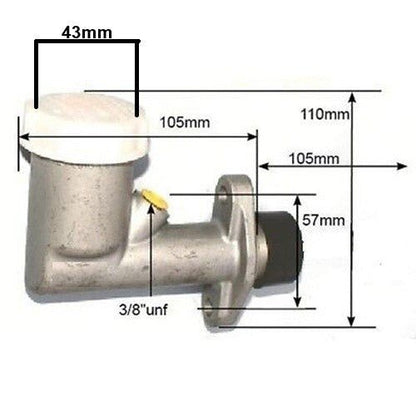 TRIUMPH DOLOMITE 1300 1850 (1976 - 1980) CLUTCH MASTER CYLINDER - 5/8" bore - Vroom Classics