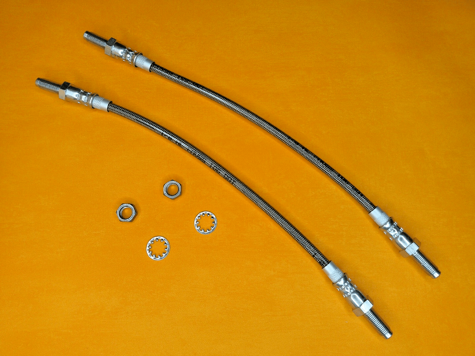 TRIUMPH DOLOMITE 1850 HL(1972 - 81)REAR STAINLESS STEEL BRAKE HOSES PAIR - Vroom Classics
