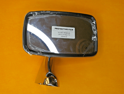 TRIUMPH SPITFIRE VITESSE DRIVER SIDE STAINLESS STEEL DOOR MIRROR with fixing kit - Vroom Classics